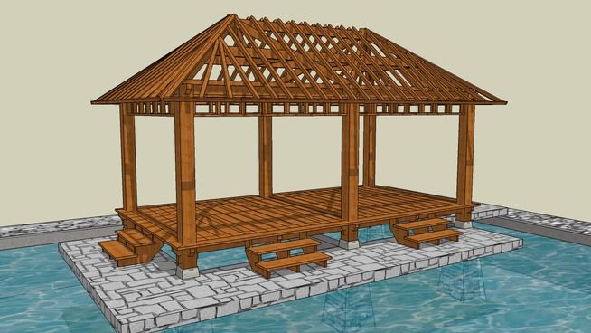 Detail Desain Saung Kayu Nomer 5