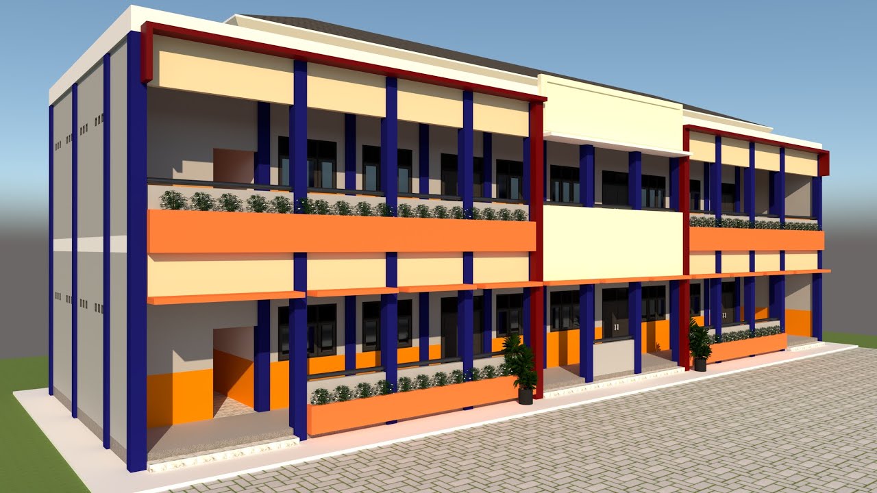 Detail Desain Sekolah 2 Lantai Nomer 4