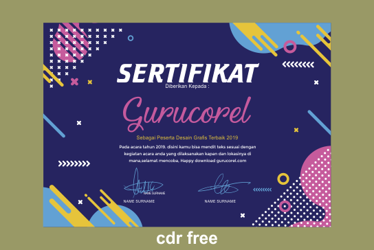 Detail Desain Sertifikat Cdr Gratis Nomer 34