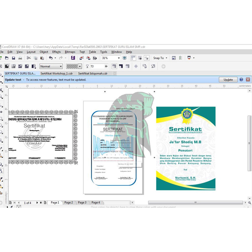 Detail Desain Sertifikat Kekinian Nomer 44