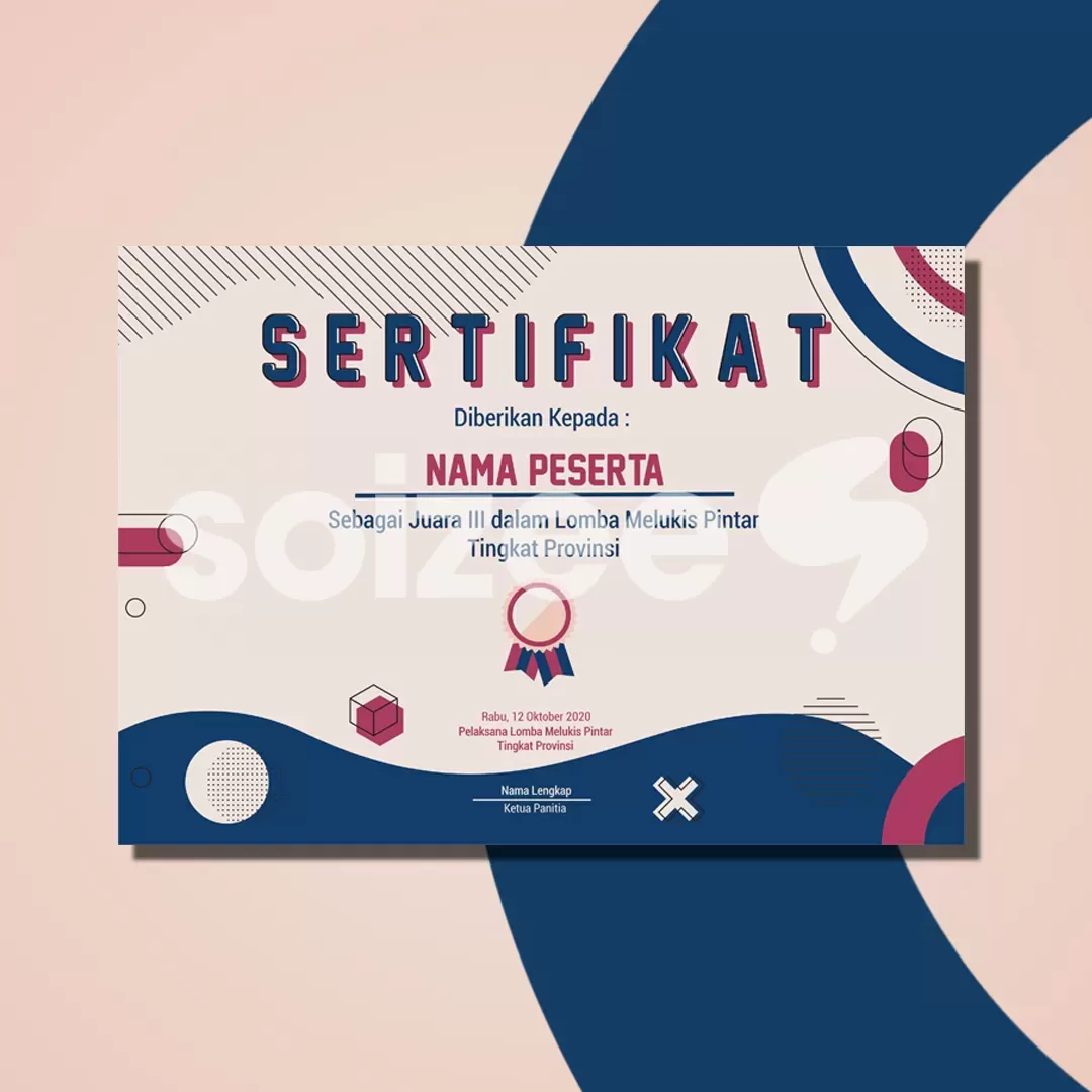 Detail Desain Sertifikat Lomba Nomer 32