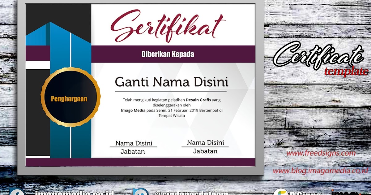 Detail Desain Sertifikat Seminar Nomer 6