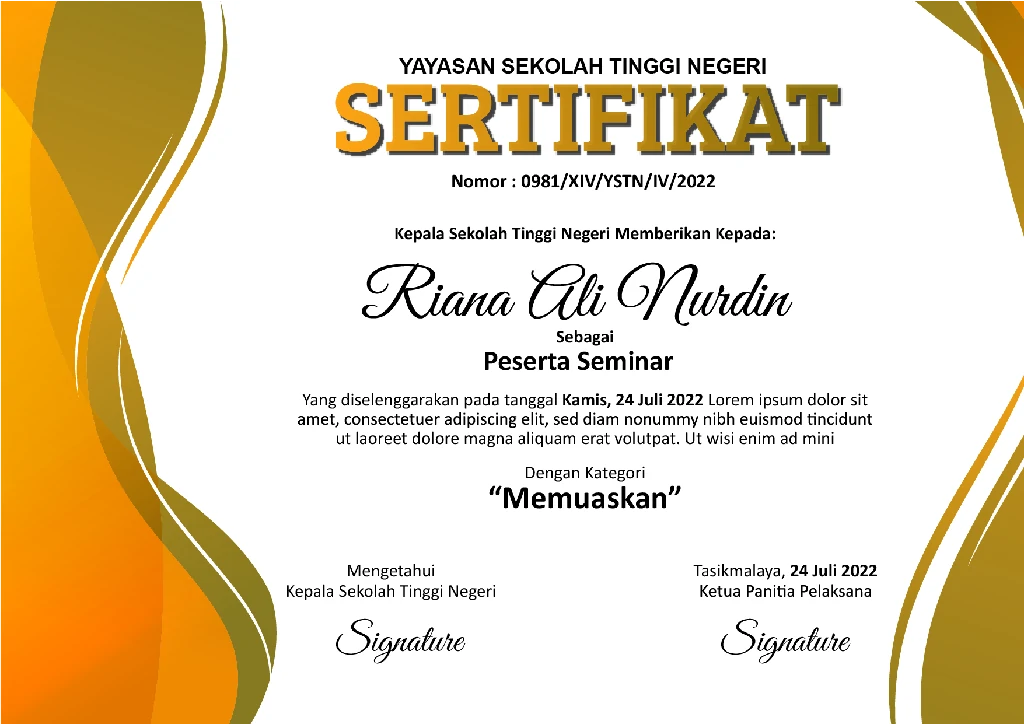 Detail Desain Sertifikat Workshop Nomer 28