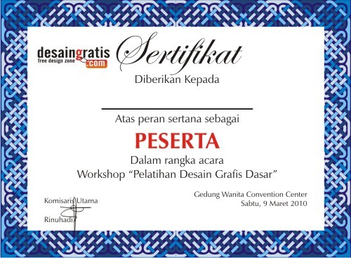 Detail Desain Sertifikat Workshop Nomer 57