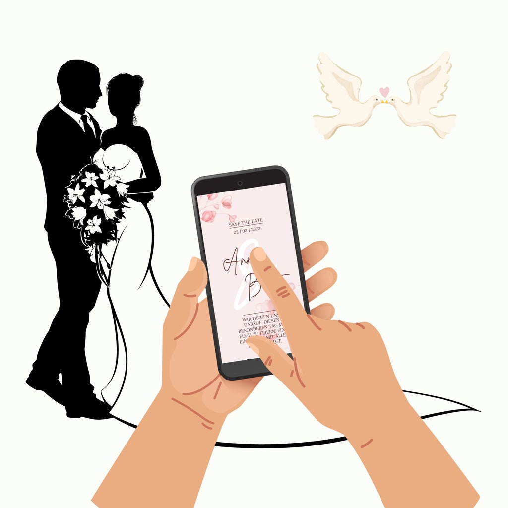 Detail Digitale Save The Date Karte Nomer 7