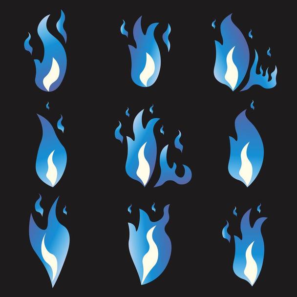 Detail Feuer Hintergrund Blau Nomer 10