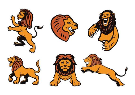 Detail Lions Vector Nomer 6