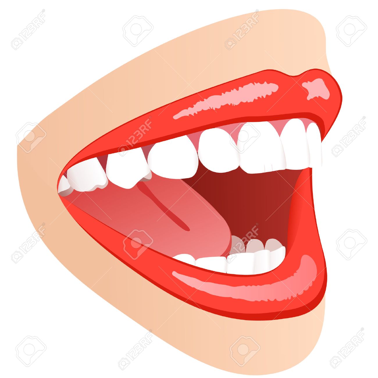 Detail Lips With Teeth Clipart Nomer 20