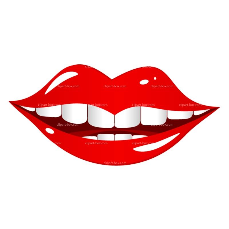 Detail Lips With Teeth Clipart Nomer 3