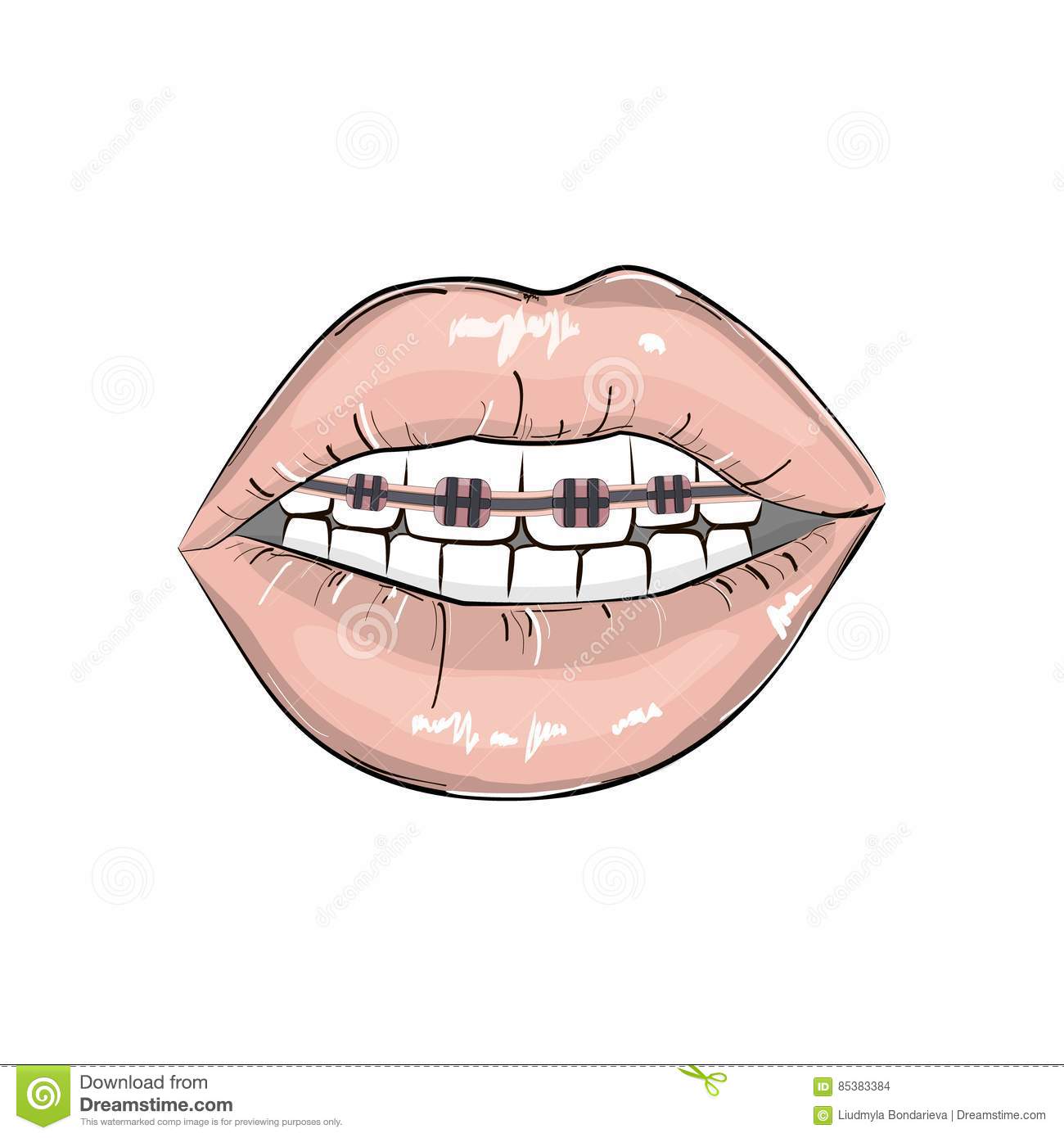 Detail Lips With Teeth Clipart Nomer 33