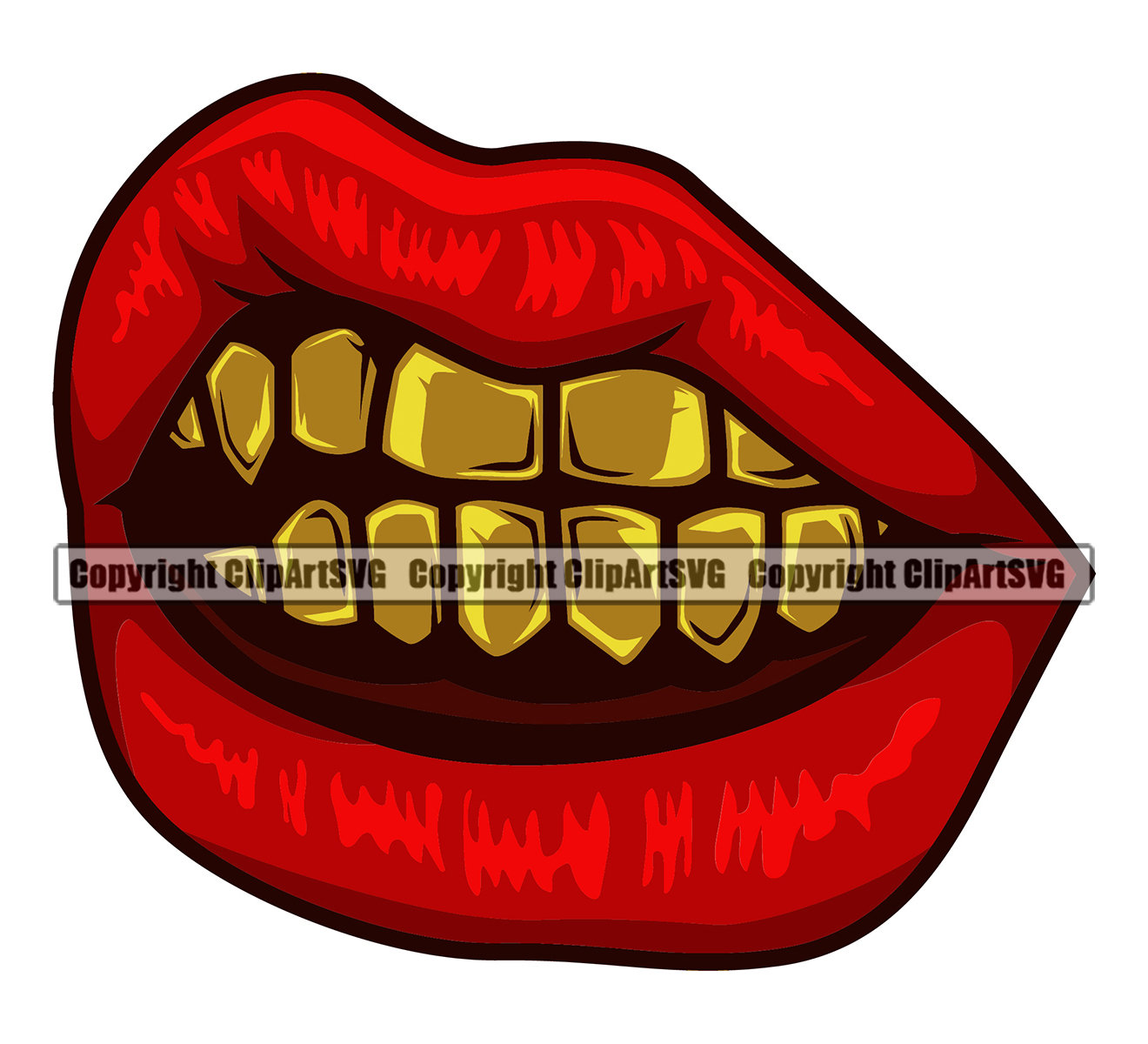 Detail Lips With Teeth Clipart Nomer 34
