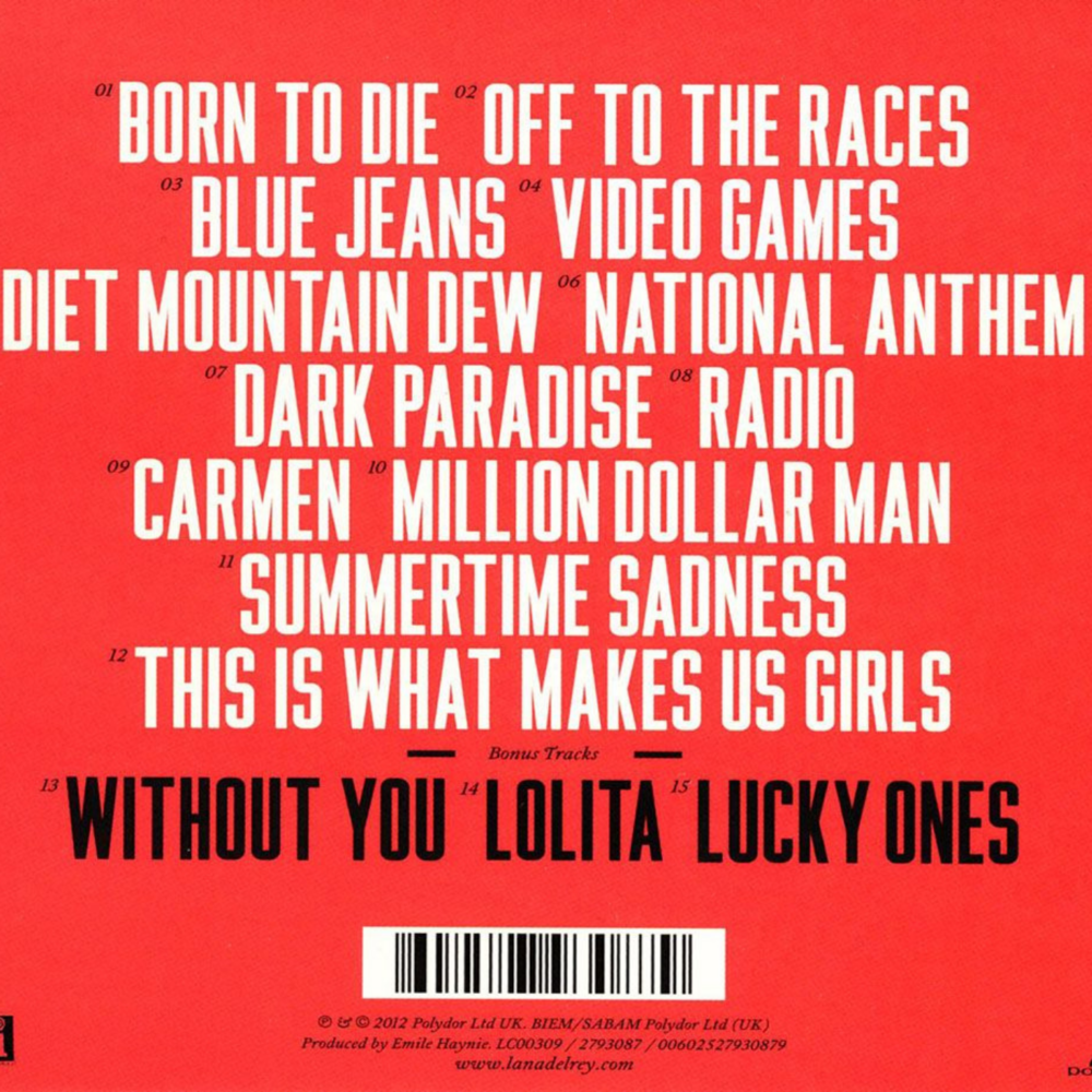 Detail Lirik Born To Die Nomer 20