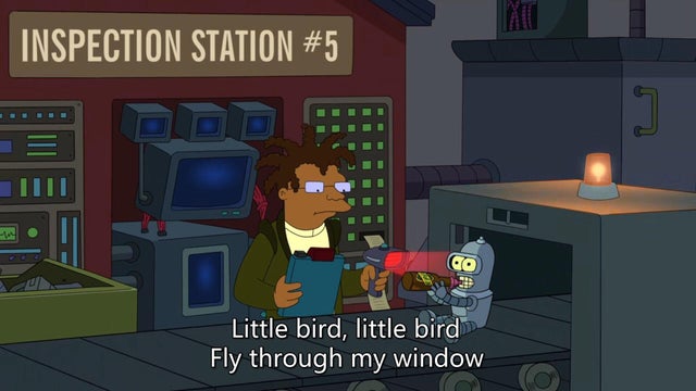 Detail Little Bird Fly Through My Window Futurama Nomer 12