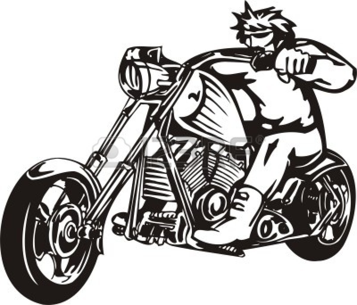 Detail Motorcycle Clipart Harley Nomer 27