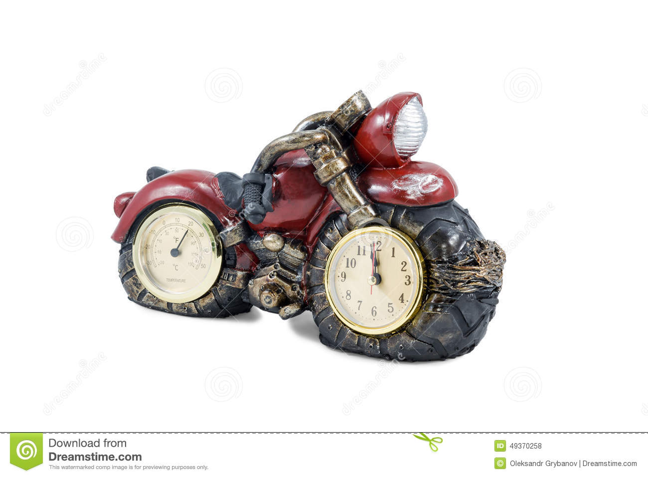 Detail Motorcycle Clock And Thermometer Nomer 13