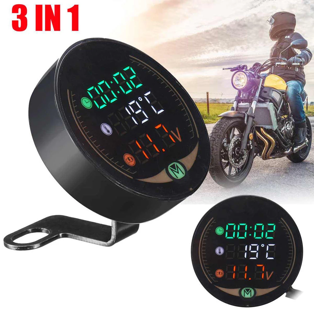 Detail Motorcycle Clock And Thermometer Nomer 17