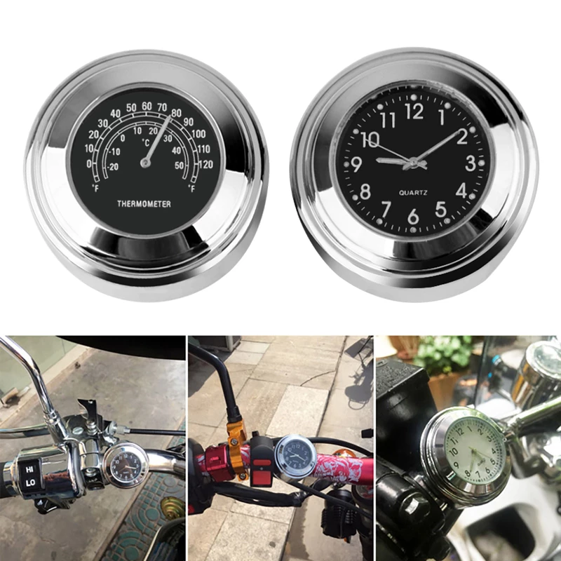 Detail Motorcycle Clock And Thermometer Nomer 34