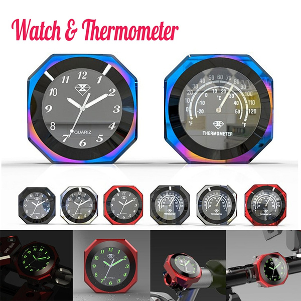 Detail Motorcycle Clock And Thermometer Nomer 37