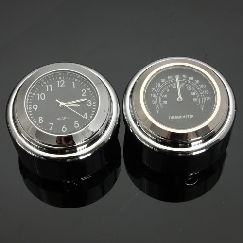 Detail Motorcycle Clock And Thermometer Nomer 39