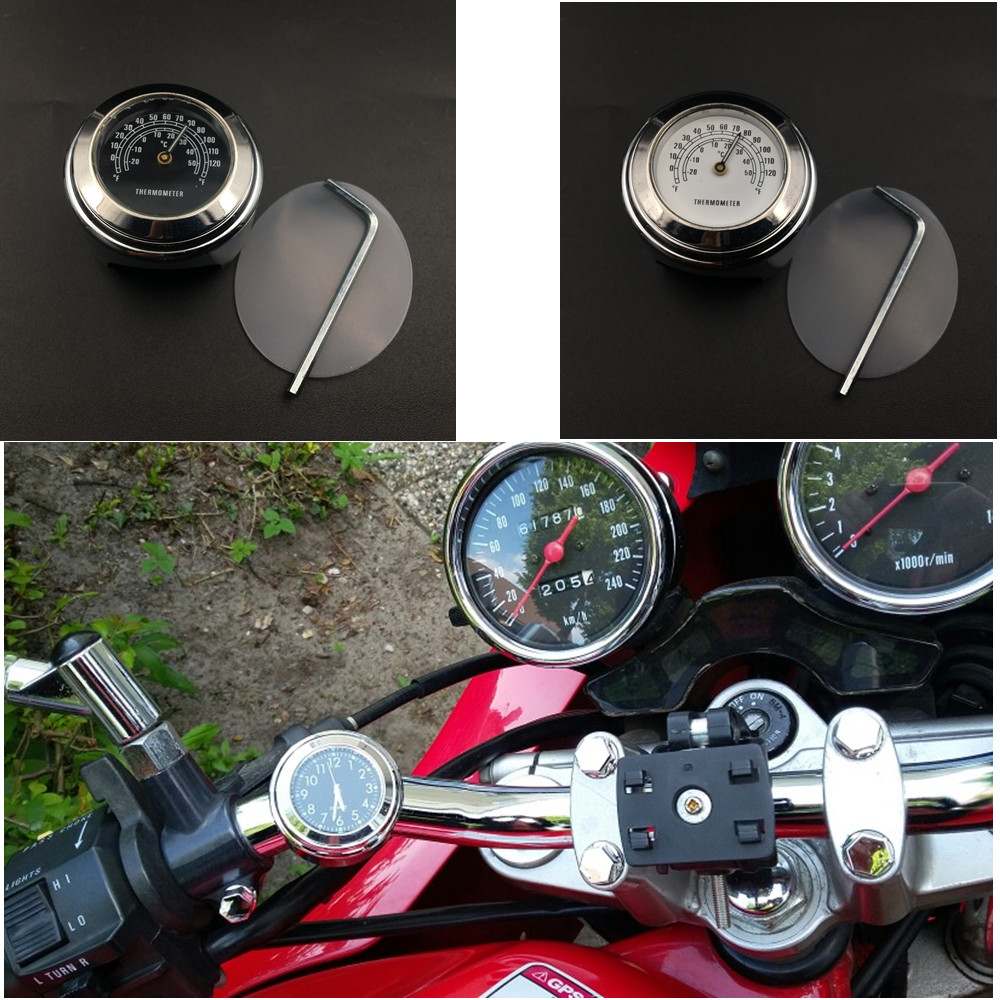 Motorcycle Clock Thermometer - KibrisPDR