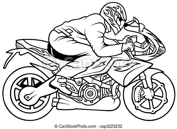 Detail Motorcycle Drawings Clip Art Nomer 26