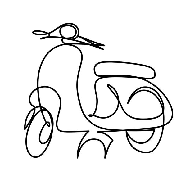 Detail Motorcycle Drawings Clip Art Nomer 39