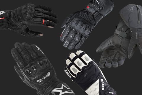 Detail Motorcycle Gloves Kangaroo Leather Nomer 18