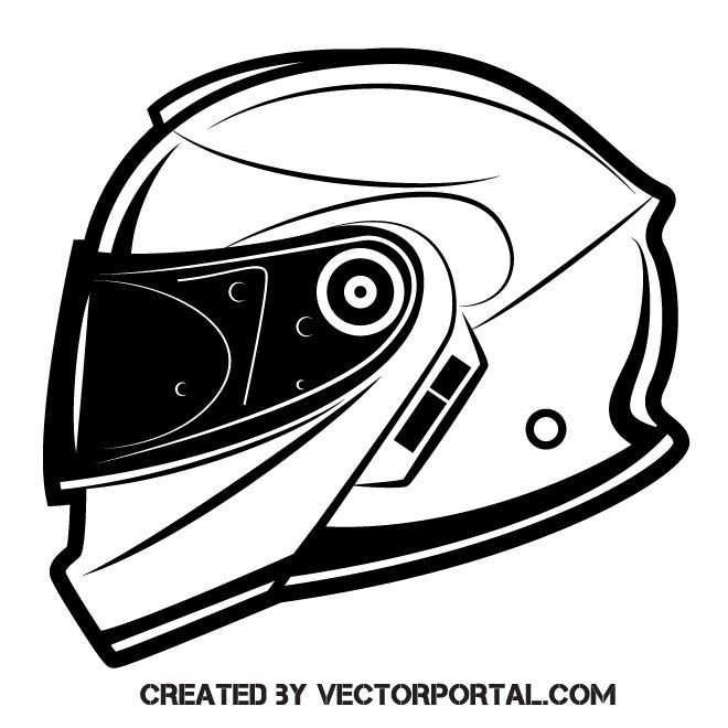 Motorcycle Helmet Vector - KibrisPDR
