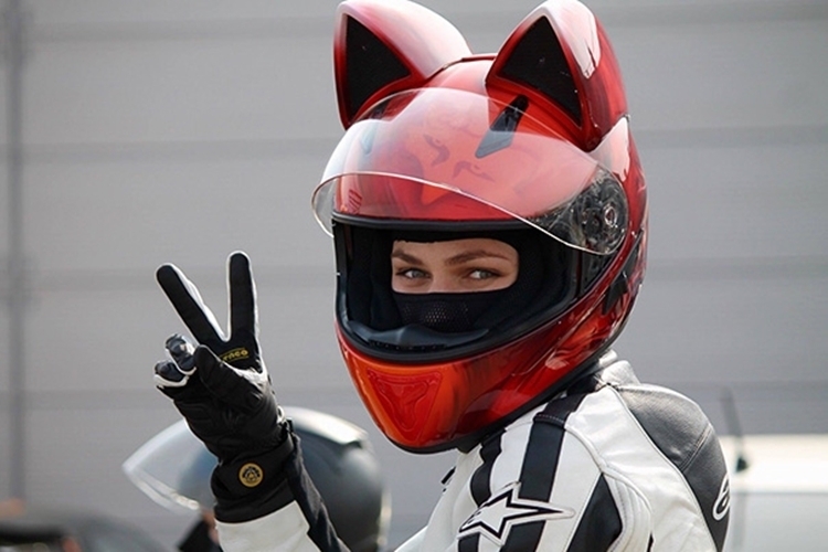 Detail Motorcycle Helmets Cat Ears Nomer 44