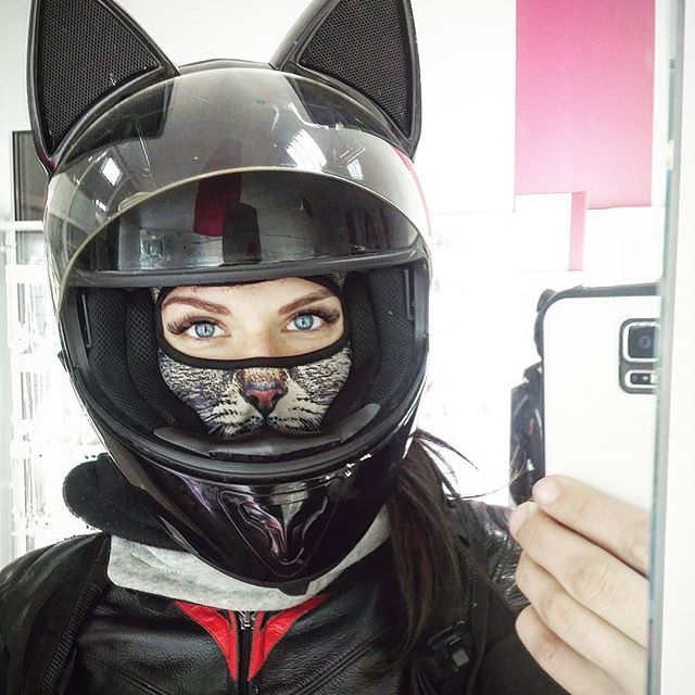 Detail Motorcycle Helmets Cat Ears Nomer 51