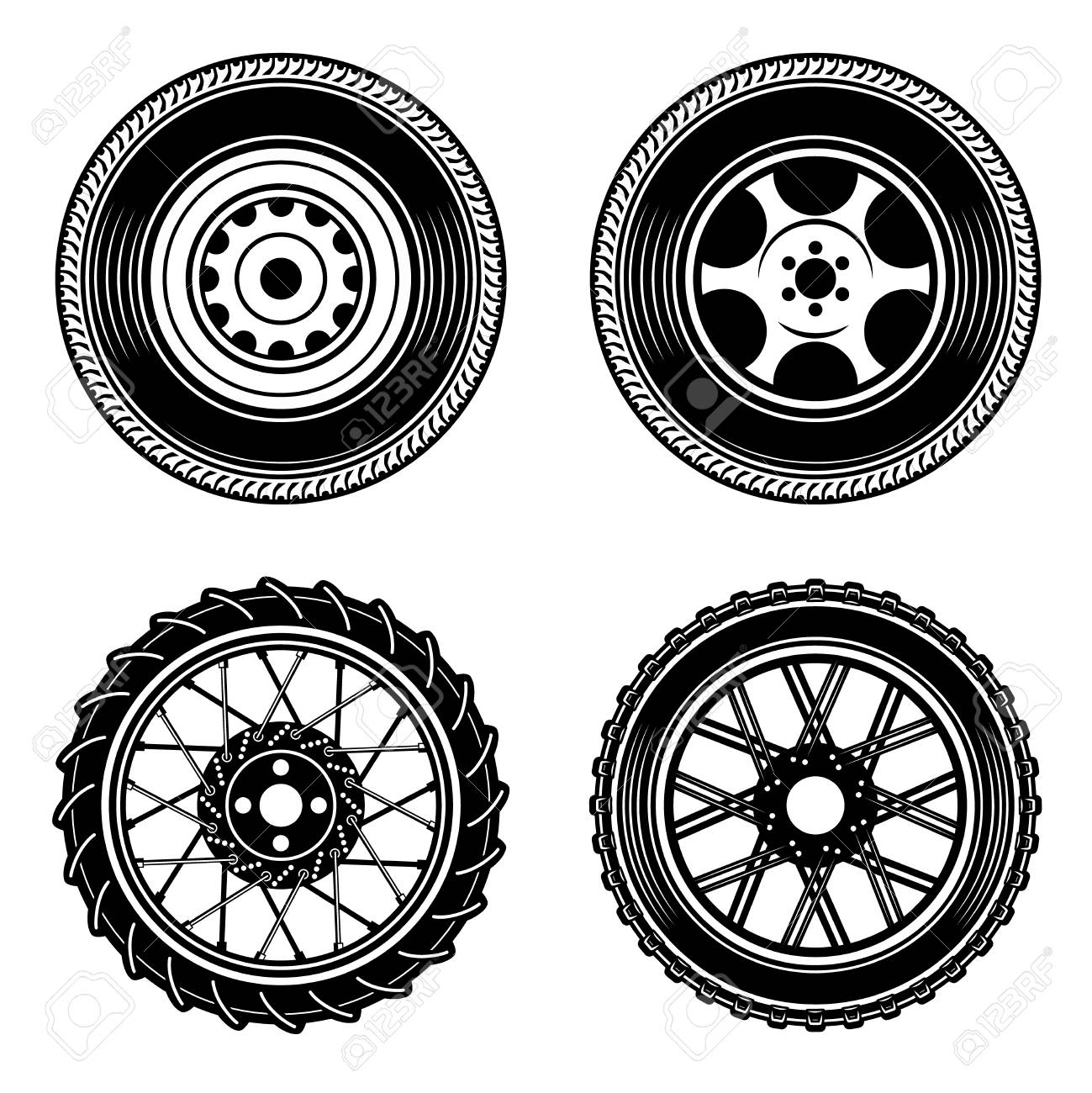 Detail Motorcycle Wheel Clipart Nomer 19