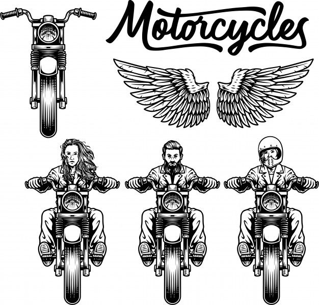 Detail Motorcycle With Wings Clipart Nomer 48