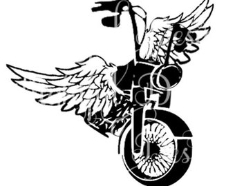 Detail Motorcycle With Wings Clipart Nomer 51