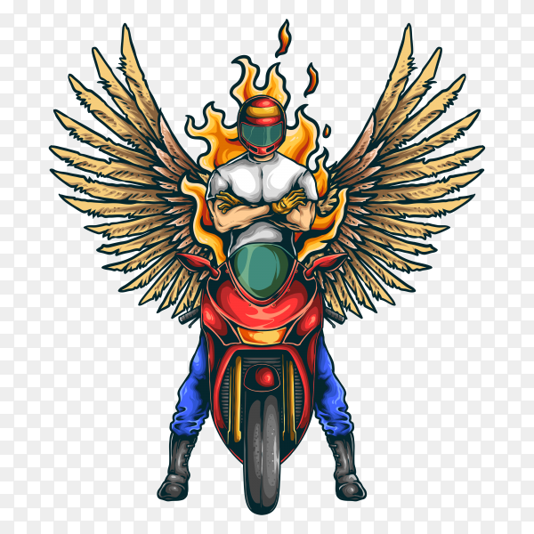 Detail Motorcycle With Wings Clipart Nomer 7