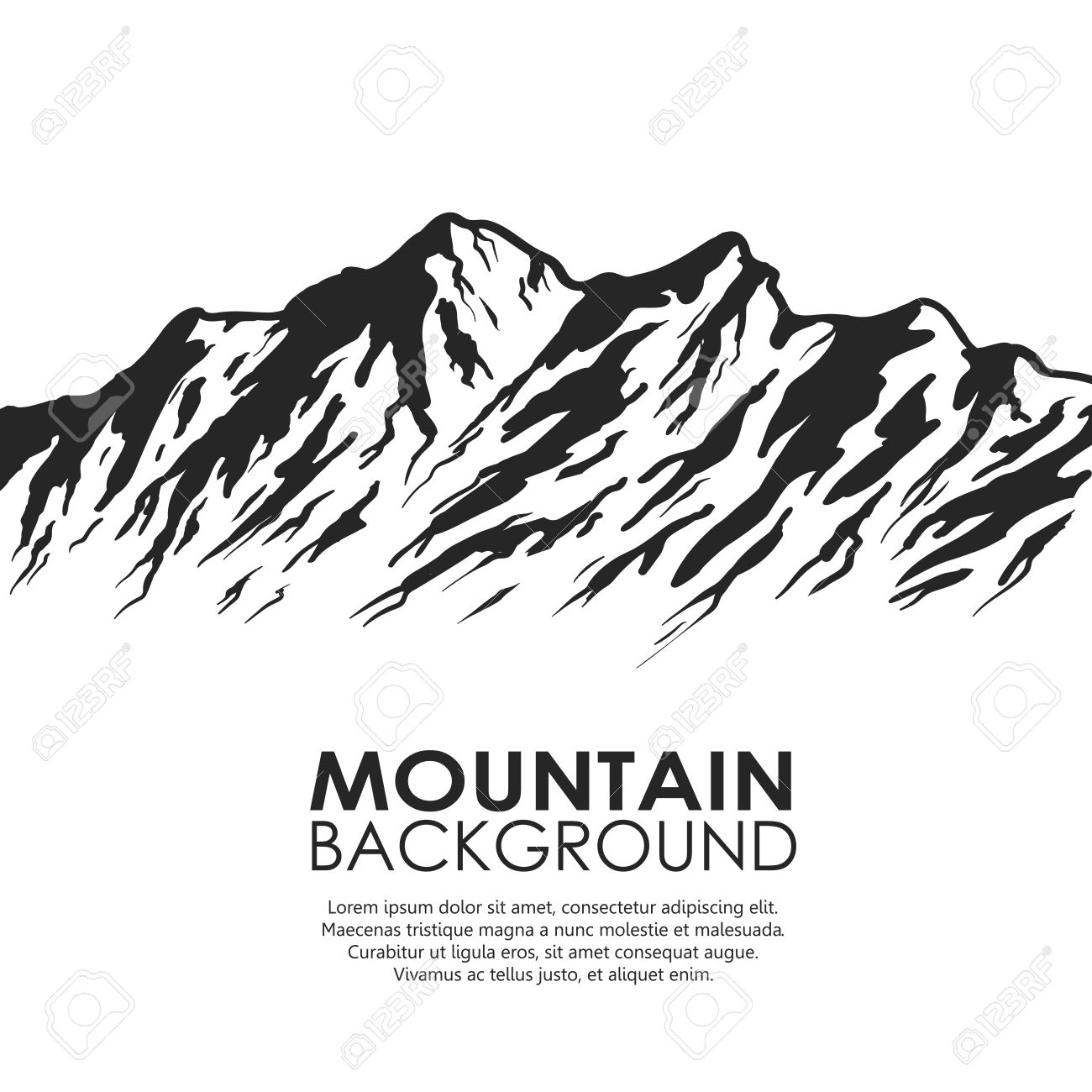 Detail Mountain Black And White Nomer 57