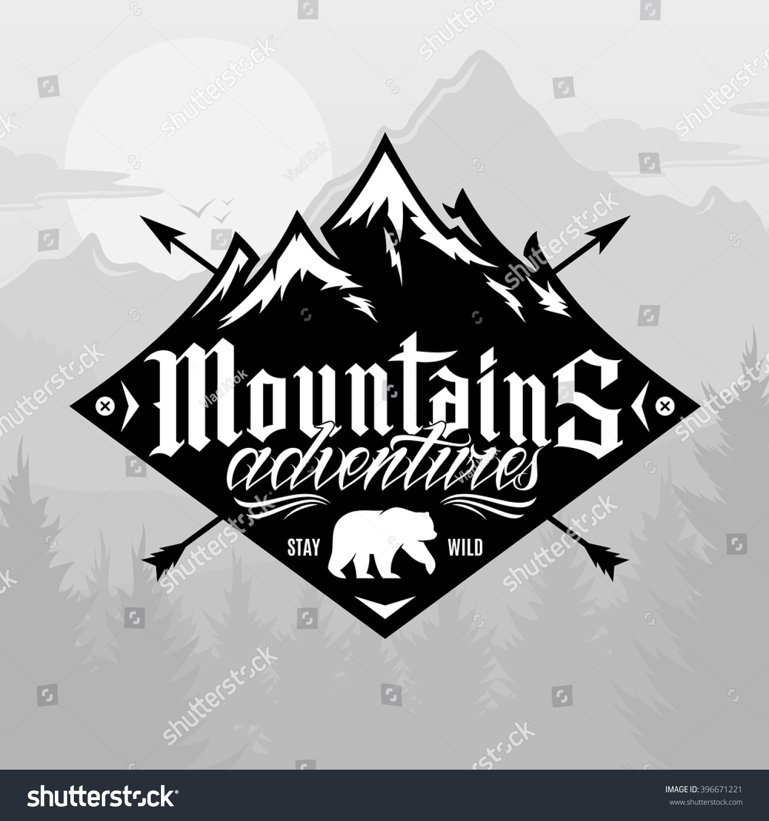 Detail Mountain Logo Gunung Hitam Putih Nomer 58