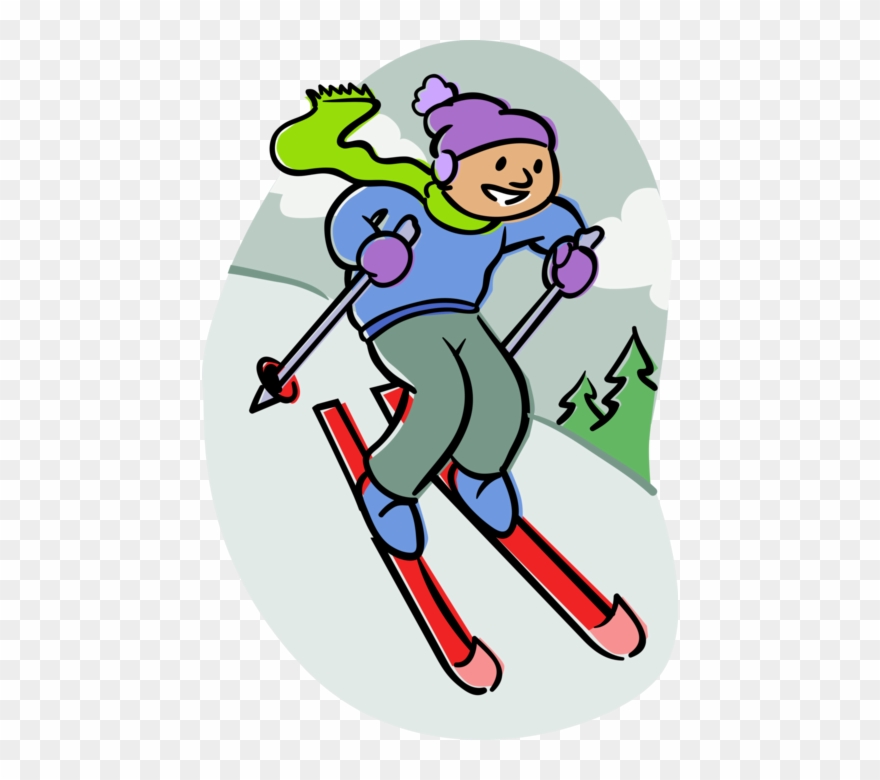 Detail Mountain Skiing Clipart Nomer 33