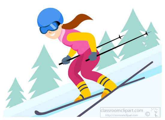 Detail Mountain Skiing Clipart Nomer 8