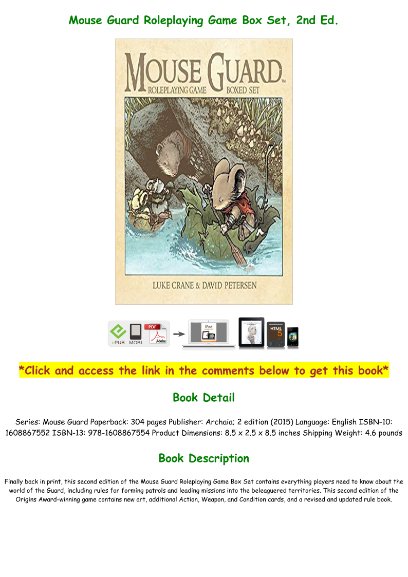 Detail Mouse Guard Rpg 2nd Edition Pdf Download Nomer 13