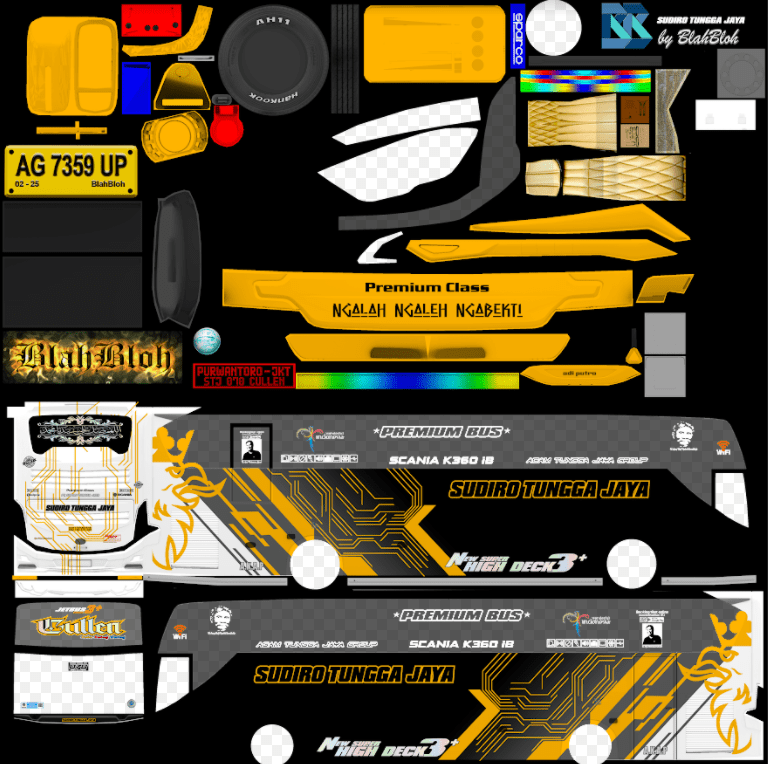 Detail Livery Bussid Transformers Nomer 17