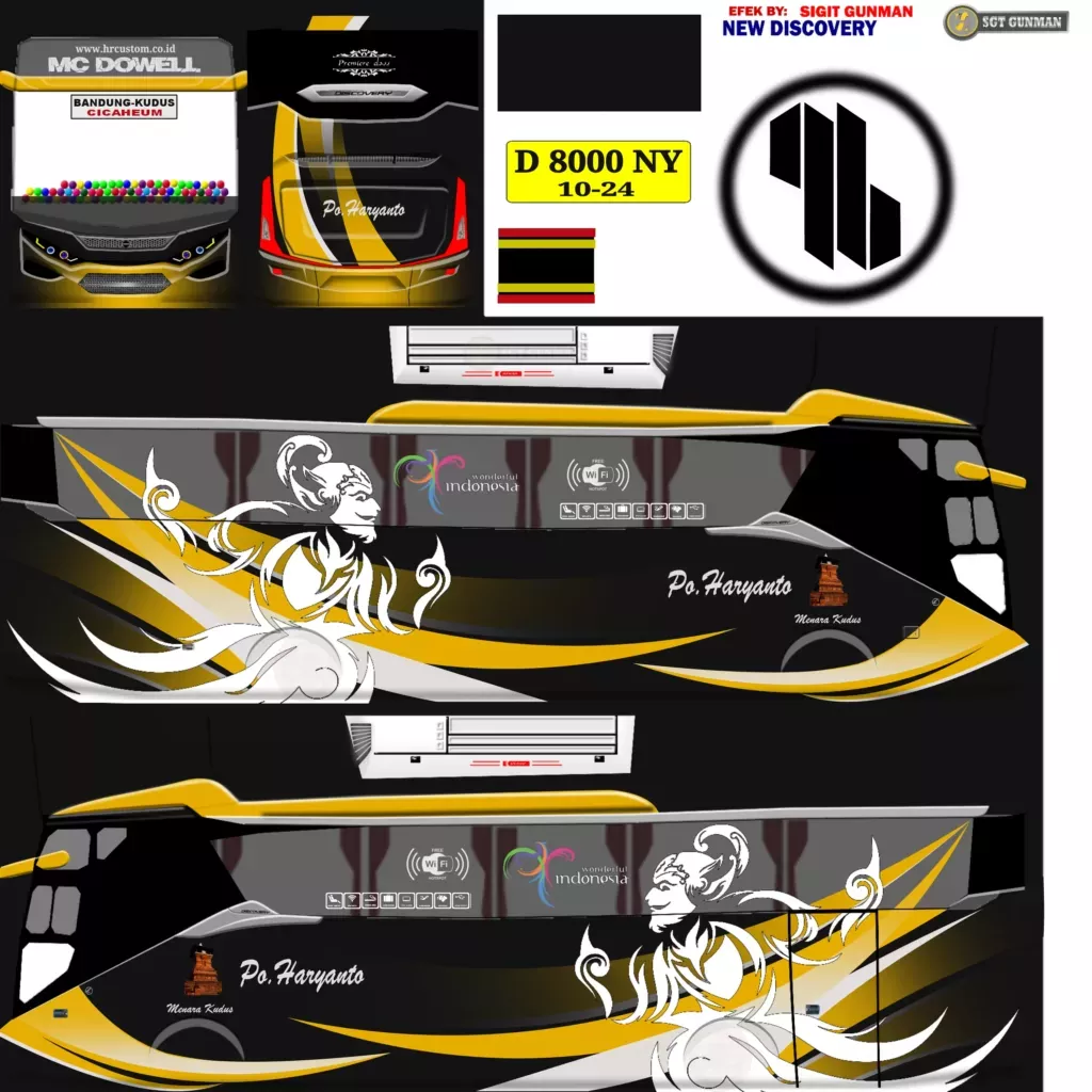 Detail Livery Bussid Transformers Nomer 45