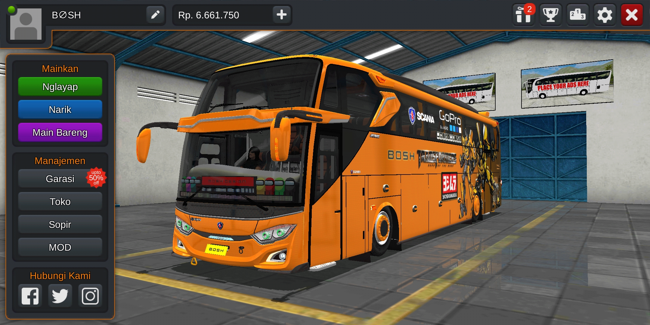 Detail Livery Bussid Transformers Nomer 47