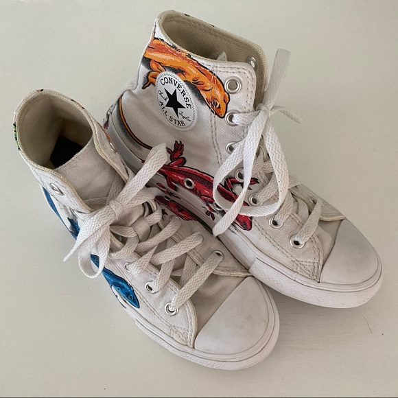Detail Lizard Converse High Tops Nomer 46