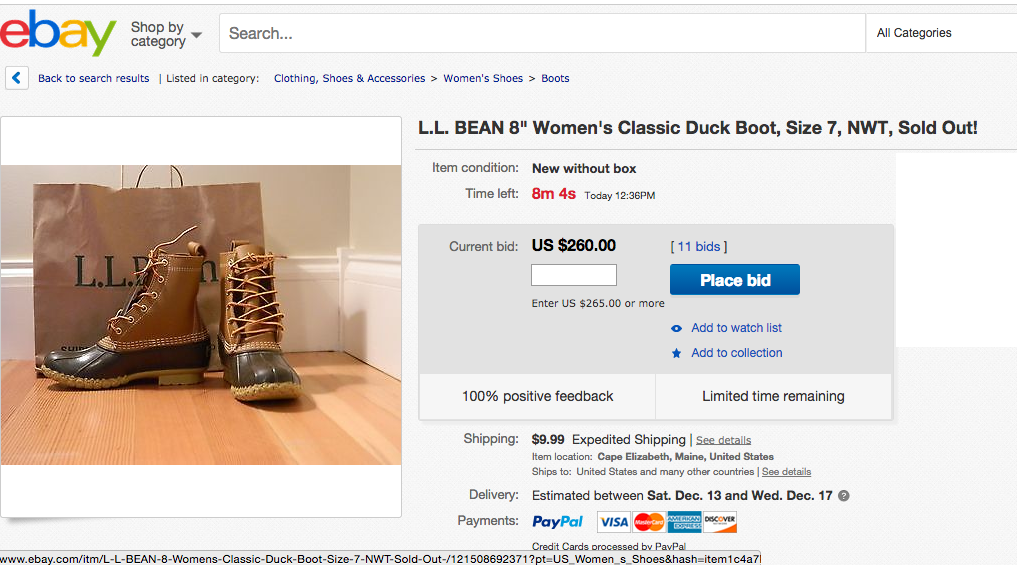 Detail Ll Bean Duck Boots Ebay Nomer 43