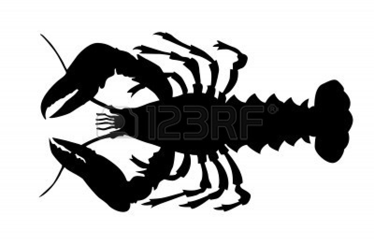 Detail Lobster Silhouette Clip Art Nomer 14