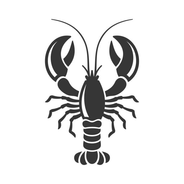 Detail Lobster Silhouette Clip Art Nomer 3