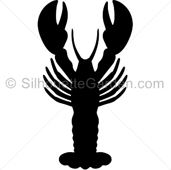 Detail Lobster Silhouette Clip Art Nomer 32