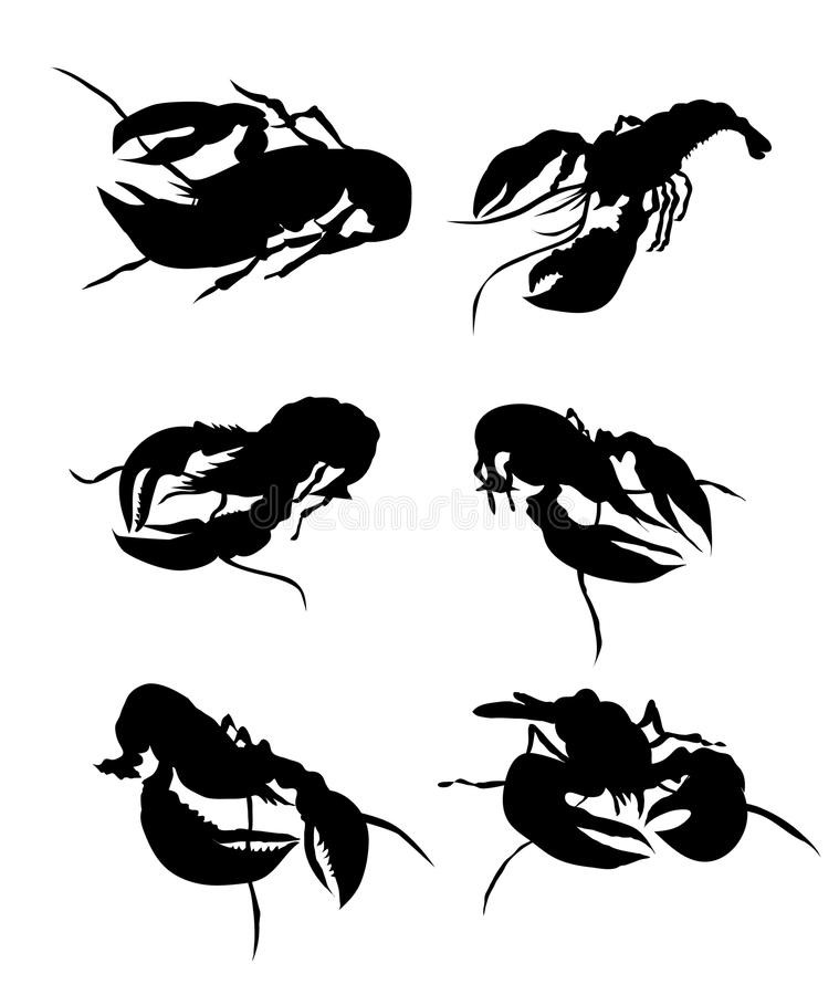 Detail Lobster Silhouette Clip Art Nomer 48