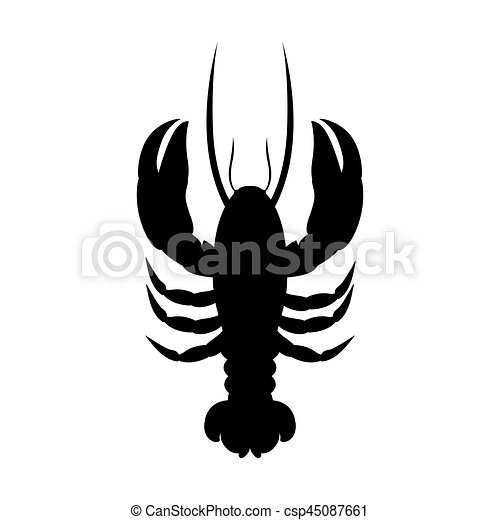 Detail Lobster Silhouette Clip Art Nomer 49