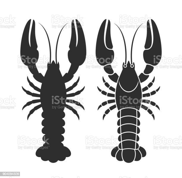 Detail Lobster Silhouette Clip Art Nomer 51